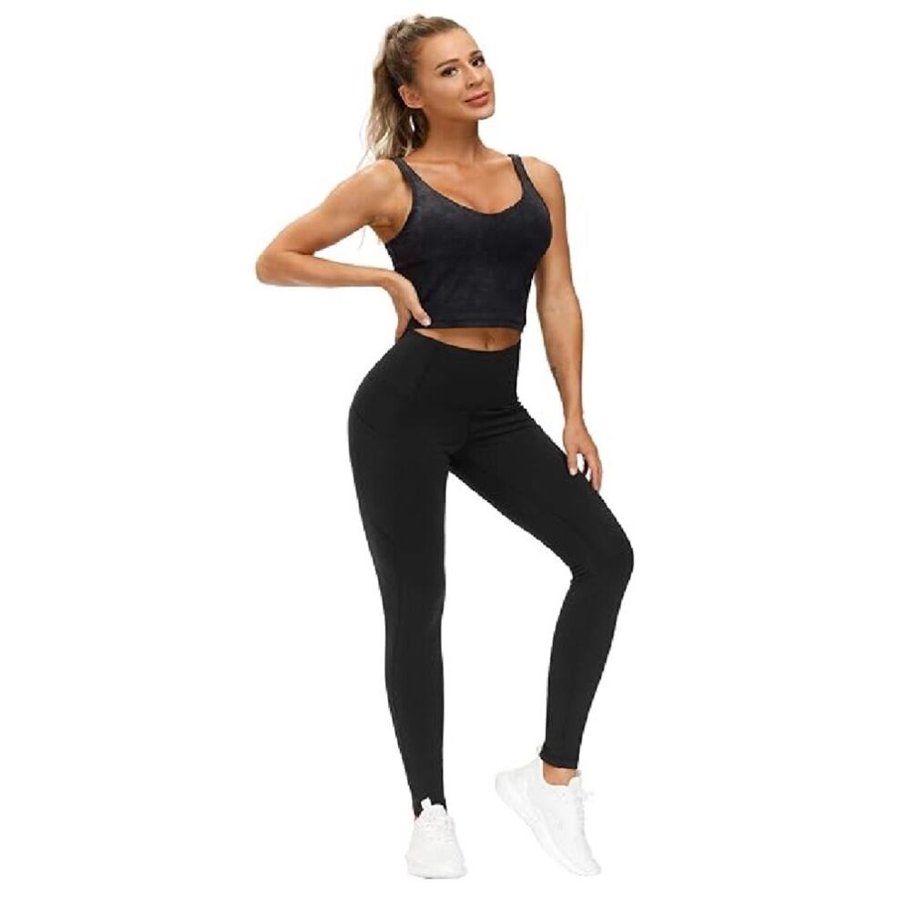 High Waisted Leggings for Women - Tummy Control Yoga Pants for Workout Running A - Picture 2 of 5